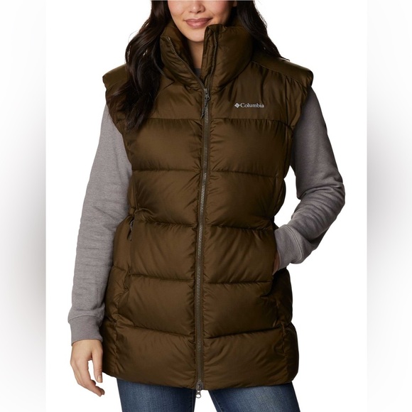 Columbia Jackets & Blazers - COLUMBIA PUFFECT LONG PUFFER VEST SIZE XL BROWN NWT